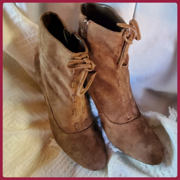 Seude Stilleto Ankle Boots - Picture 5 of 9